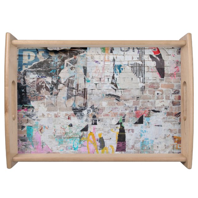 Weathered Brick: Urban Poster Wall. Serving Tray (Front)