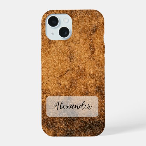 Weathered Brown Leather Phone Case