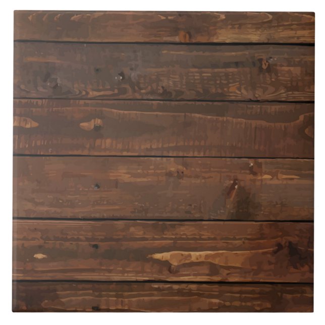 Weathered Brown Wood Wall Texture Ceramic Tile (Front)