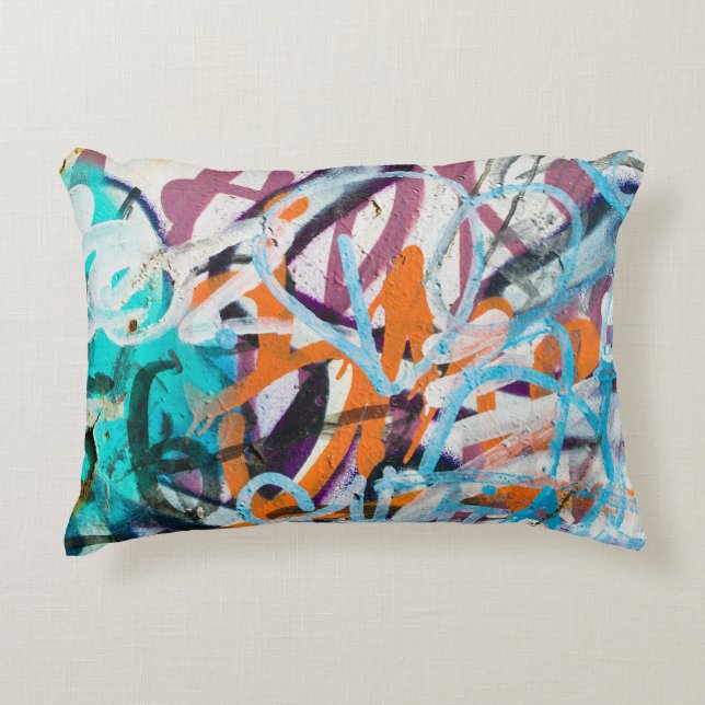 Weathered concrete wall, grungy texture. accent pillow (Front)