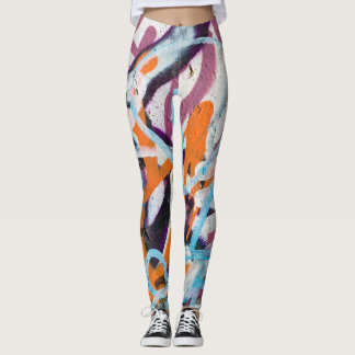 Weathered concrete wall, grungy texture. leggings