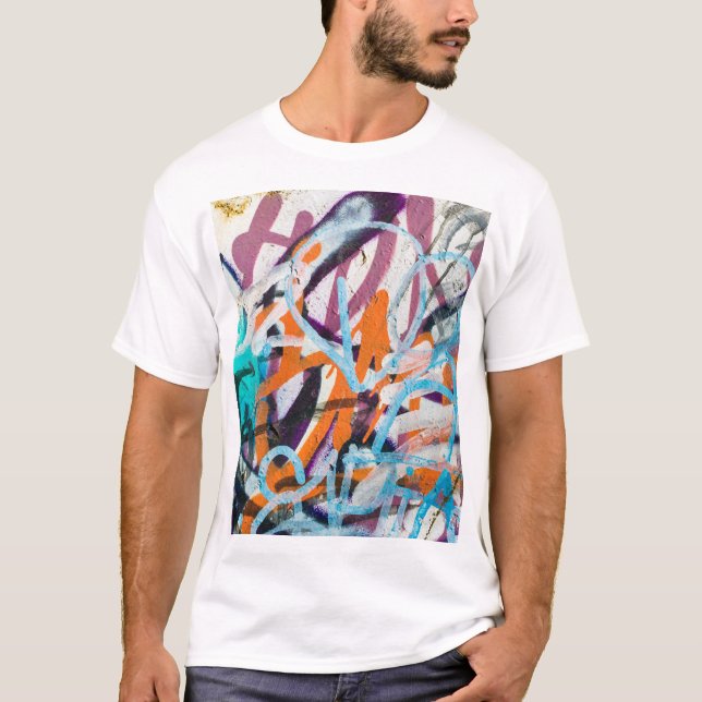 Weathered concrete wall, grungy texture. T-Shirt (Front)
