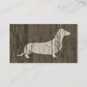 Weathered Dachshund Business Card