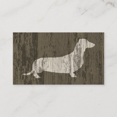 Weathered Dachshund Business Card Templates
