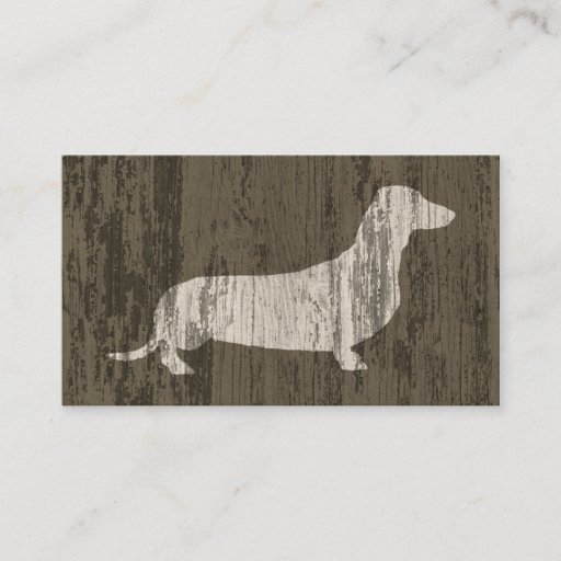 Customizable Weathered Dachshund Business Card Templates
