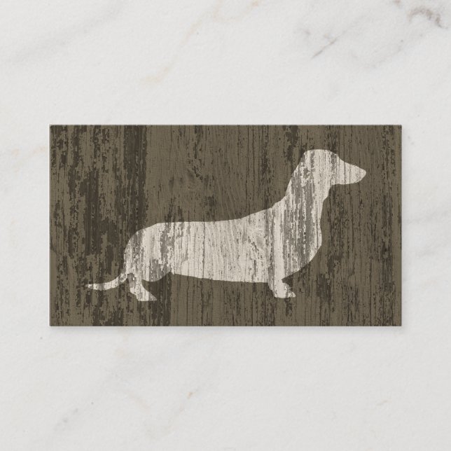 Weathered Dachshund Business Card (Front)