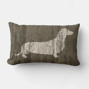 Weathered Dachshund Lumbar Pillow