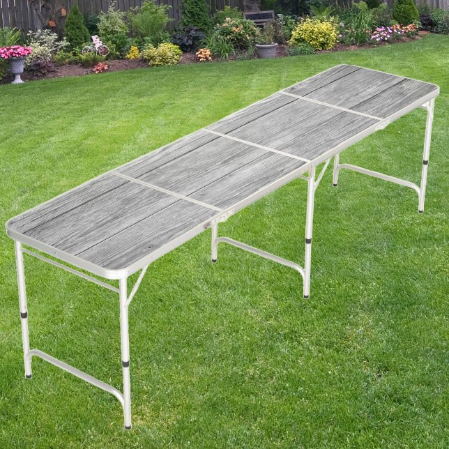 Weathered Dark Gray Wooden  Beer Pong Table (Creator Uploaded)