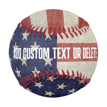Weathered  Distressed American Flag Baseball by My2Cents at Zazzle