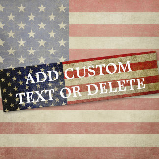 Weathered, distressed American Flag Bumper Sticker