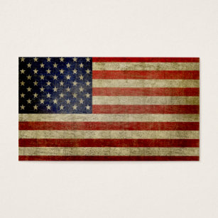 american flag business card