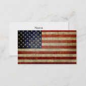 Weathered, distressed American Flag Business Card (Front/Back)