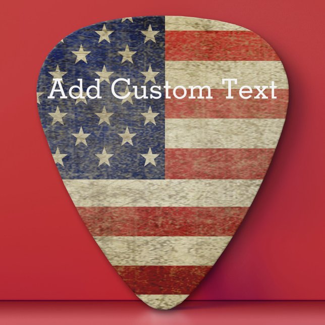 Weathered, distressed American Flag Guitar Pick (American Flag Guitar Pick)