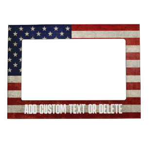 Weathered, distressed American Flag Magnetic Frame