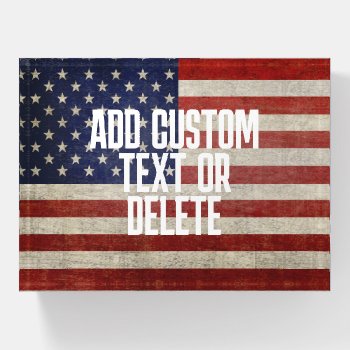 Weathered  Distressed American Flag Paperweight by My2Cents at Zazzle