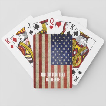 Weathered  Distressed American Flag Playing Cards by My2Cents at Zazzle