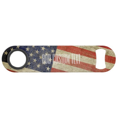 Weathered distressed American Flag Speed Bottle Opener