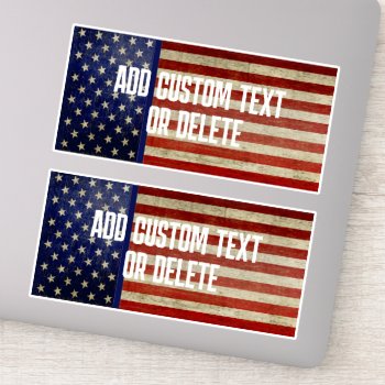Weathered  Distressed American Flag Sticker by My2Cents at Zazzle