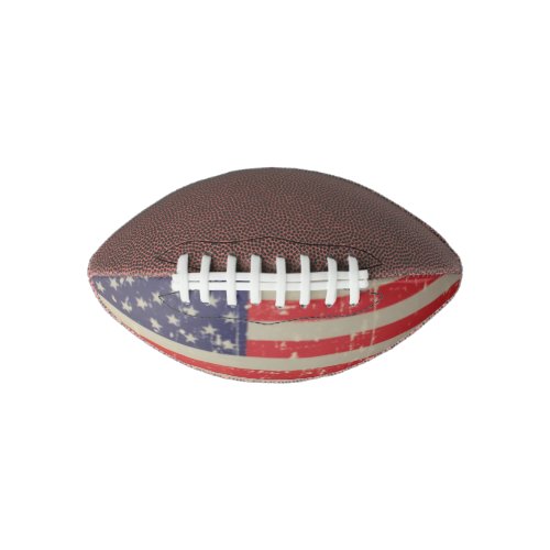 Weathered Distressed American USA Flag Football