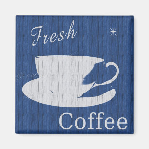 Weathered Fresh Coffee Sign Magnet
