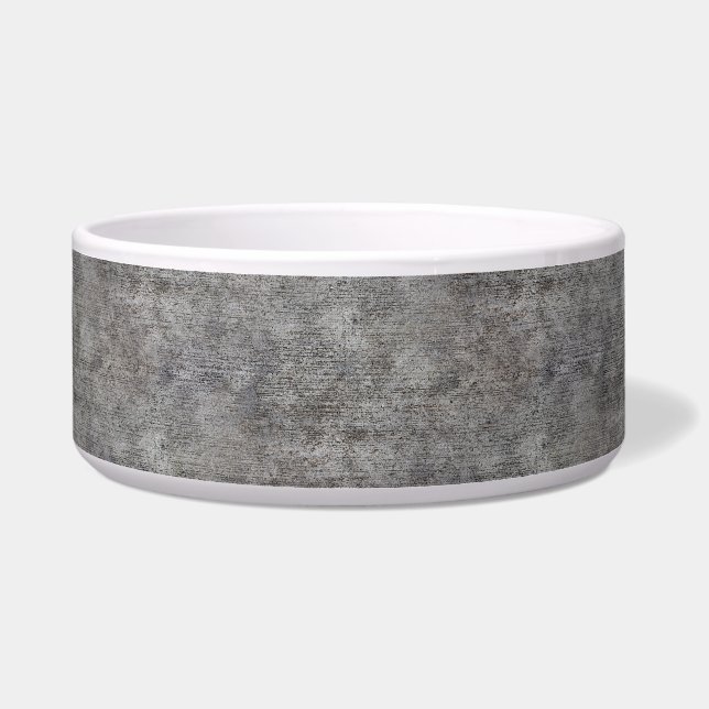 Weathered Grey Cement Sidewalk Bowl (Front)