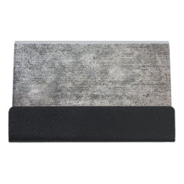 Weathered Grey Cement Sidewalk Desk Business Card Holder