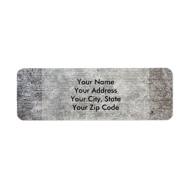 Weathered Grey Cement Sidewalk Label (Front)