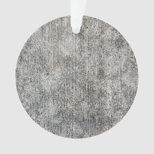 Weathered Grey Cement Sidewalk Ornament (Front)