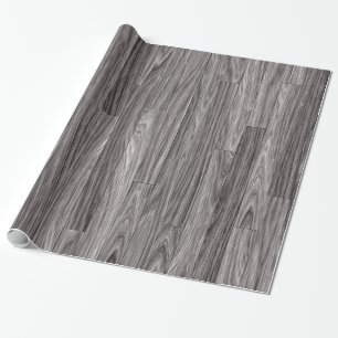 Weathered Grey Wood Planks Texture Wrapping Paper