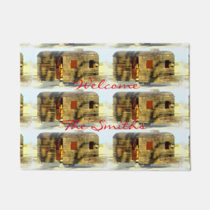 Weathered gypsy caravan Thunder_Cove any color Doormat