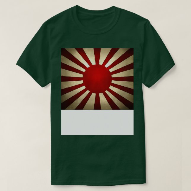 Weathered Imperial Japan Flag Rising Sun T-Shirt (Design Front)