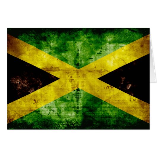 Weathered Jamaica Flag Cards (Front Horizontal)