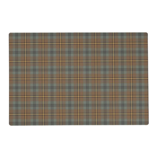 Weathered Johnstone Tartan Plaid Pattern Placemat (Front)