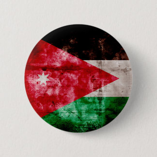 Weathered Jordanian Flag Pinback Button