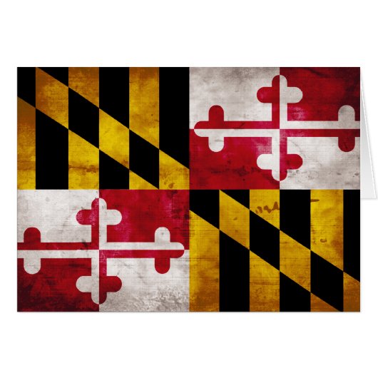 Weathered Maryland Flag Cards (Front Horizontal)