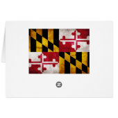 Weathered Maryland Flag Cards (Back Horizontal)