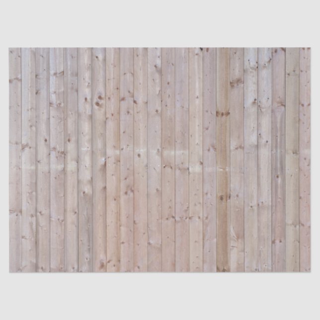 Weathered Narrow Wood Planks Tissue Paper (Front)