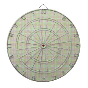 Weathered Neutral Sage Plaid Dart Board