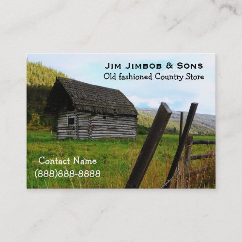 Weathered Old Barn and Farm Fence in the Country Business Cards