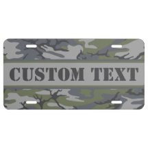 Weathered Outcrop Camo Custom License Plate