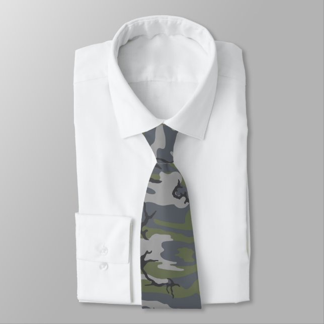 Weathered Outcrop Camo Neck Tie (Tied)