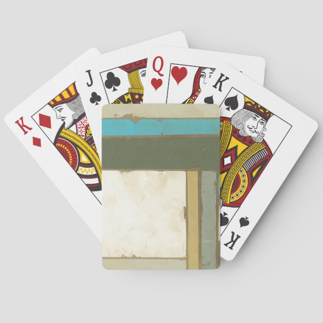 Weathered Panel Painting by Jennifer Goldberger Poker Cards (Back)