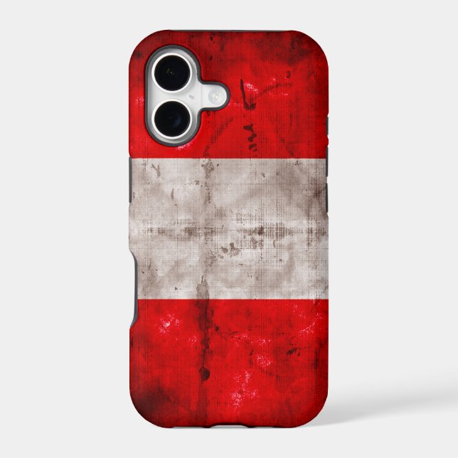 Weathered Peru Flag Iphone Case (Back)
