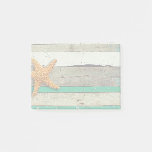 Weathered plank beach rustic seashore post-it notes