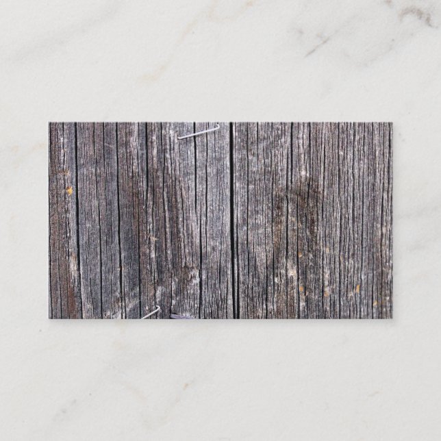 Weathered Power Pole with Staples and Nail Business Card (Front)