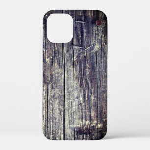 Weathered Power Pole with Staples and Nail iPhone 12 Mini Case