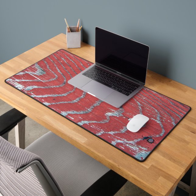 Weathered Red Barn Wood Desk Mat (Office 2)