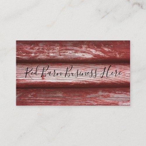 Weathered Red Barn Wood Rustic Business Card