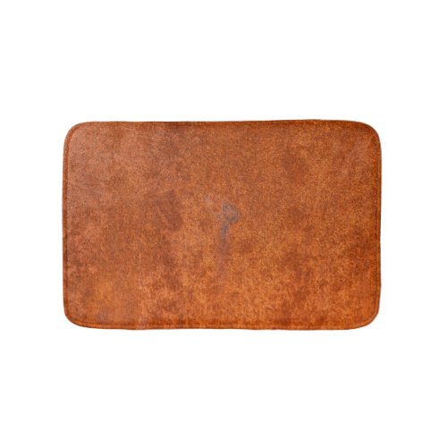 Weathered rusted metal orange_red texture bath mat