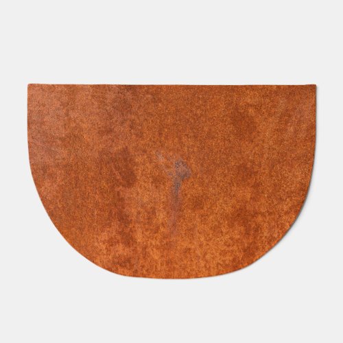 Weathered rusted metal orange_red texture doormat